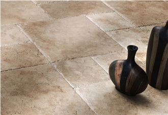 Classic Travertine Chipped Edge Antique Finish French Pattern