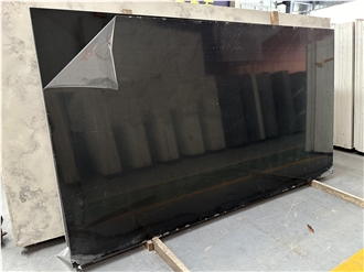 2 Cm Black Quartz Slabs In China