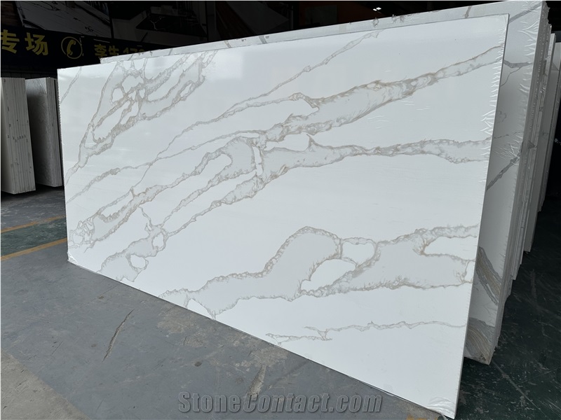 8010 30Mm Calacatta Gold Engineered Stone Floor