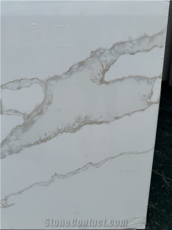 8010 30Mm Calacatta Gold Engineered Stone Floor