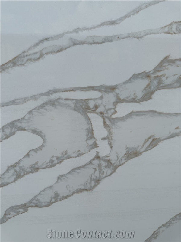 8010 30Mm Calacatta Gold Engineered Stone Floor
