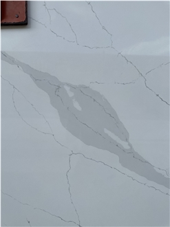 8139 Calacatta White Quartz Slabs Artificial Stone