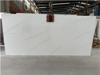 China White Calacatta Engineered Quartz Slabs