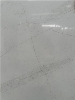 China White Calacatta Engineered Quartz Slabs