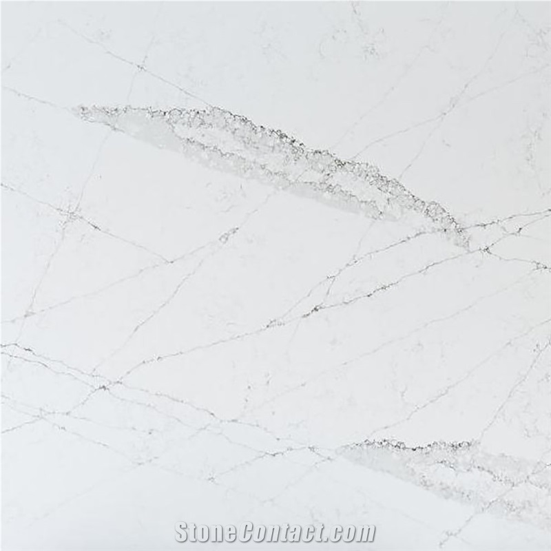 1125 Model Light Gray Messy Texture 20Mm Quartz Slabs