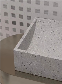 Artificial Stone Washbasin Smooth Terrazzo  Vessel Sink