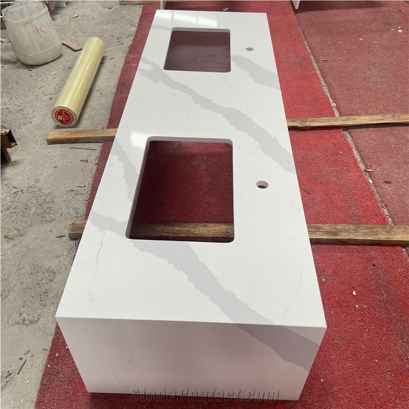 Cheap Sales In China, Bright White Modern Style Quartz Slabs