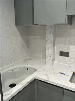 Cheap Sales In China, Bright White Modern Style Quartz Slabs