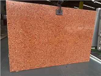 Chinese Craft Yellow Artificial Ground Terrazzo Slabs
