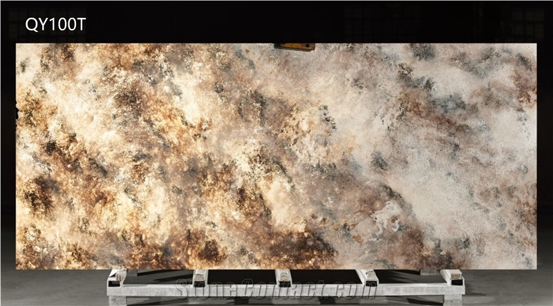 Chinese Landscape Painting Background Board Quartz Slabs
