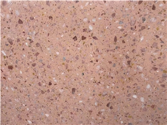 Chinese Pink Diamond Color Engineering Board Terrazzo Slabs