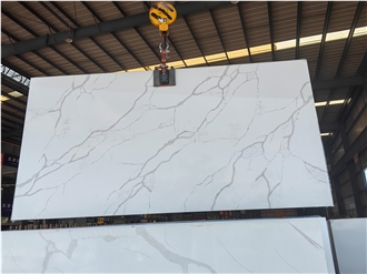 Chinese Super Low Price Fish Belly White Quartz Slabs