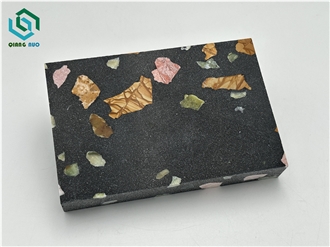 Coffee Colored Stone Slab Floor Dedicated Terrazzo Slabs
