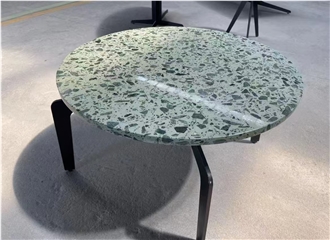 Colorful Hard Terrazzo Tabletop Solid Surface Table Tops