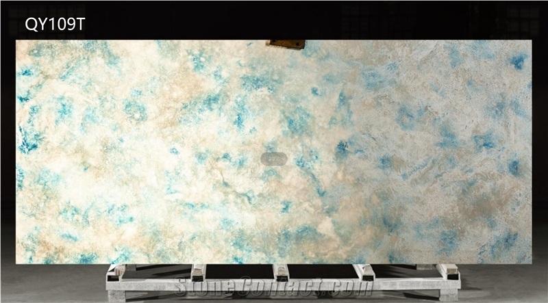 Galaxy Romantic Light Green Wall Panel Artificial Stone