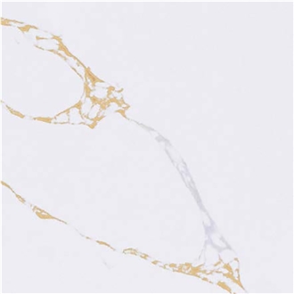 Gold And Gray Fine Grain Artificial Stone Slabs