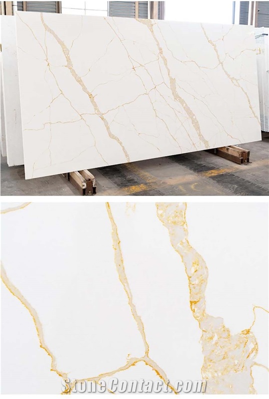 Gold Noble Material, Hard And Durable Artificial Stone Slabs