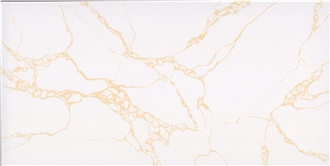 Golden Glitter Veined Quartz Slabs