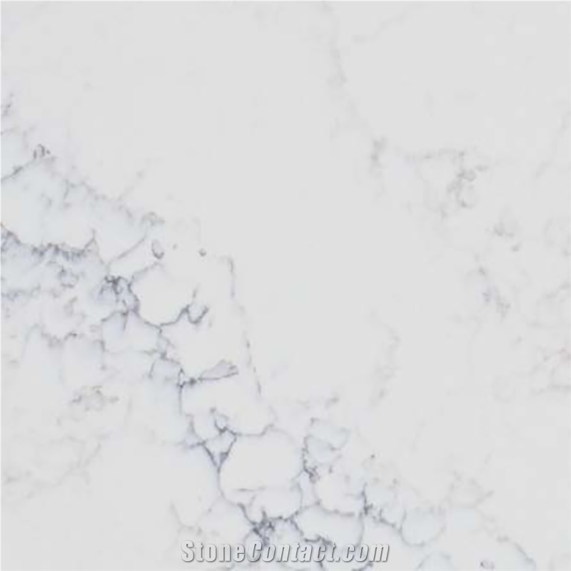 Gray Sparkling Vein Polished White Quartz Slabs