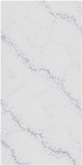 Gray Sparkling Vein Polished White Quartz Slabs