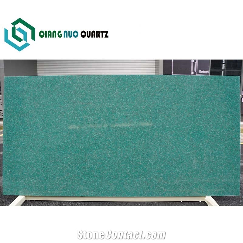 Green Quartz Jade Engineering Kitchen Artificial Calacatta