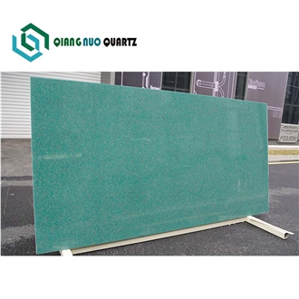 Green Quartz Jade Engineering Kitchen Artificial Calacatta