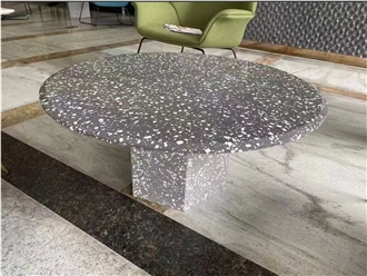 Grey Terrazzo Tabletop Project Solid Surface Table Tops