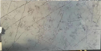 Guangdong Light Gray Fine Grain Polishing Quartz Slabs