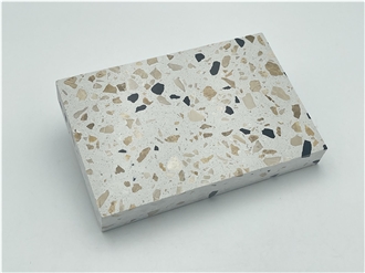 High End White From China Terrazzo Slabs