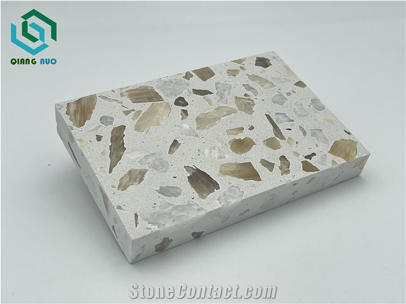 Imitation Granite Floor With Colorful Colors Terrazzo Tiles