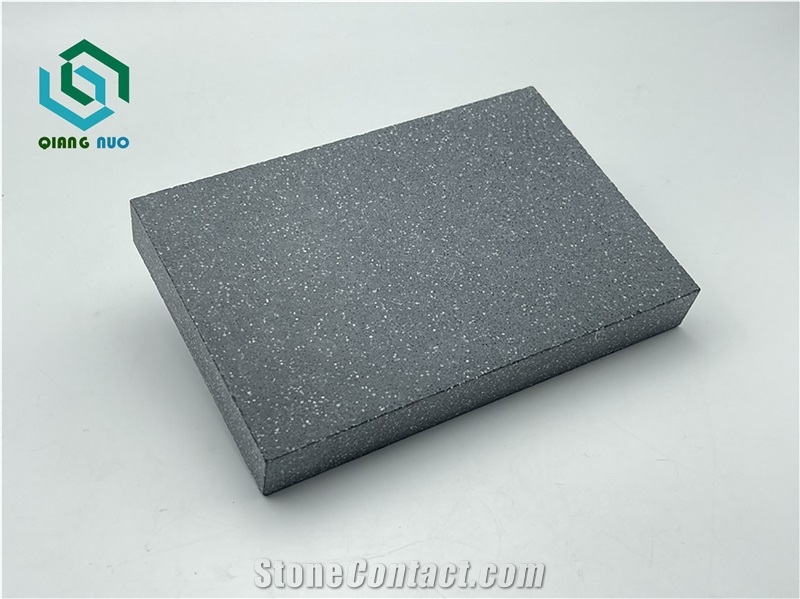 Imitation Granite Gray Black Engineering Terrazzo Tiles