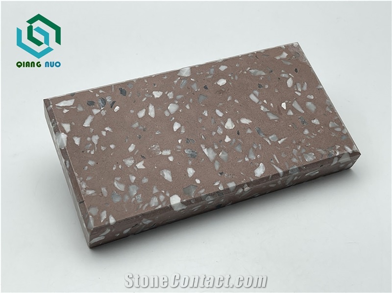 Imitation Granite Gray Black Engineering Terrazzo Tiles