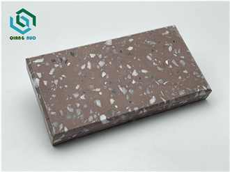Imitation Granite Gray Black Engineering Terrazzo Tiles