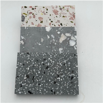 Inorganic Stone Flooring Uses Multiple Colors Terrazzo Tiles