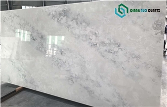Light Gray Dreamy Gray Noble Material Artificial Stone Slabs