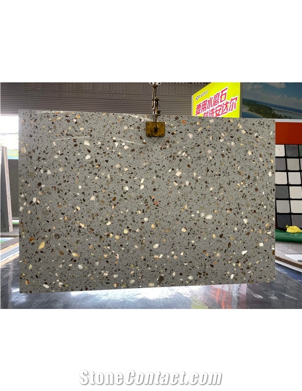 Light Green Crushed Grainterrazzo Tiles