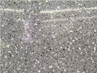 Medium Grain Gray Flooring Terrazzo Tiles