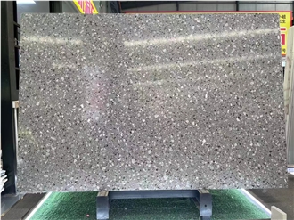 Medium Grain Gray Flooring Terrazzo Tiles