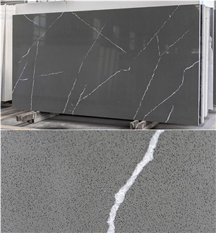 Modern Design Gray Quartz Slabs