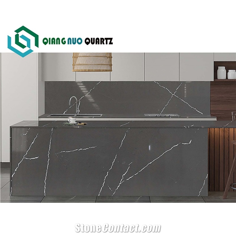 Modern Design Gray Quartz Slabs