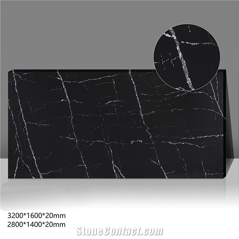 Mysterious Black Engineering Use Artificial Stone Slabs
