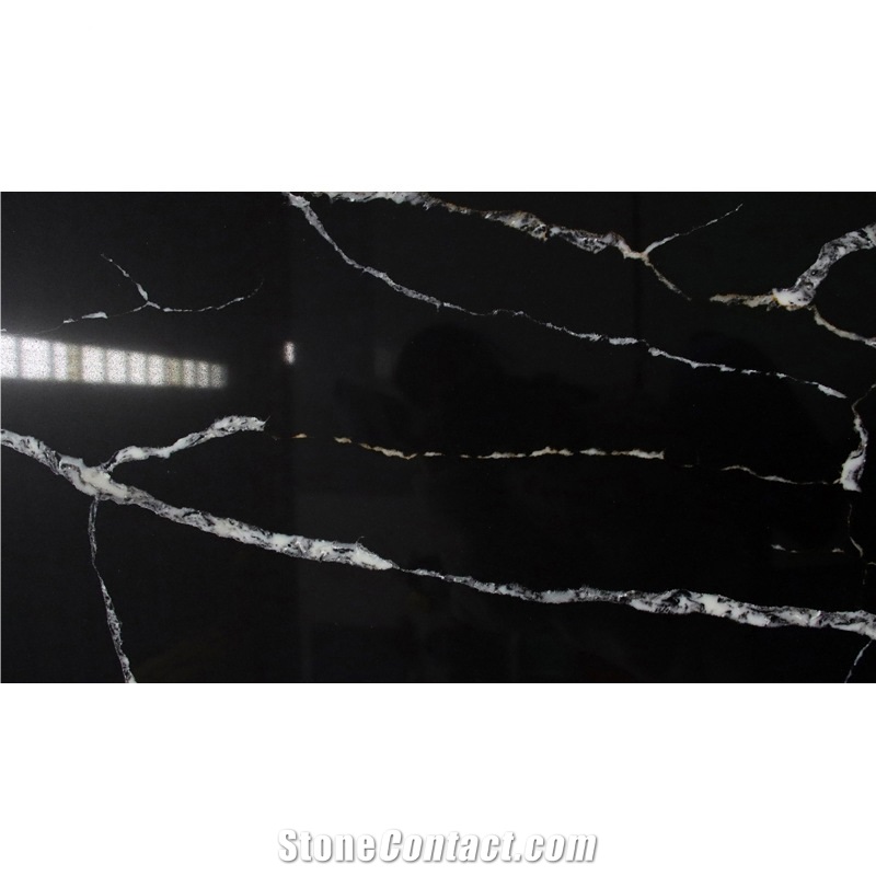 Mysterious Black Engineering Use Artificial Stone Slabs