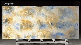 Mysterious Color Customized Thin Artificial Stone Slabs