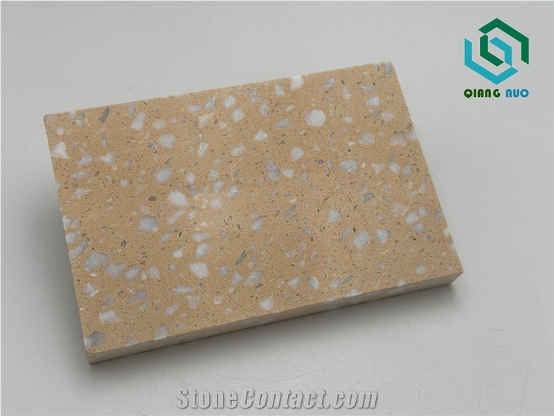 Orange Like Yellow Floor Stone Terrazzo Slabs