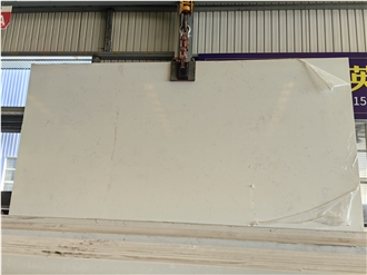 Pure White Calacatta Texture Quartz Slabs