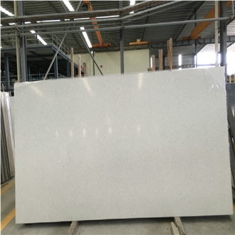 Pure White Particle Water Tank Board Artificial Quartz Slabs