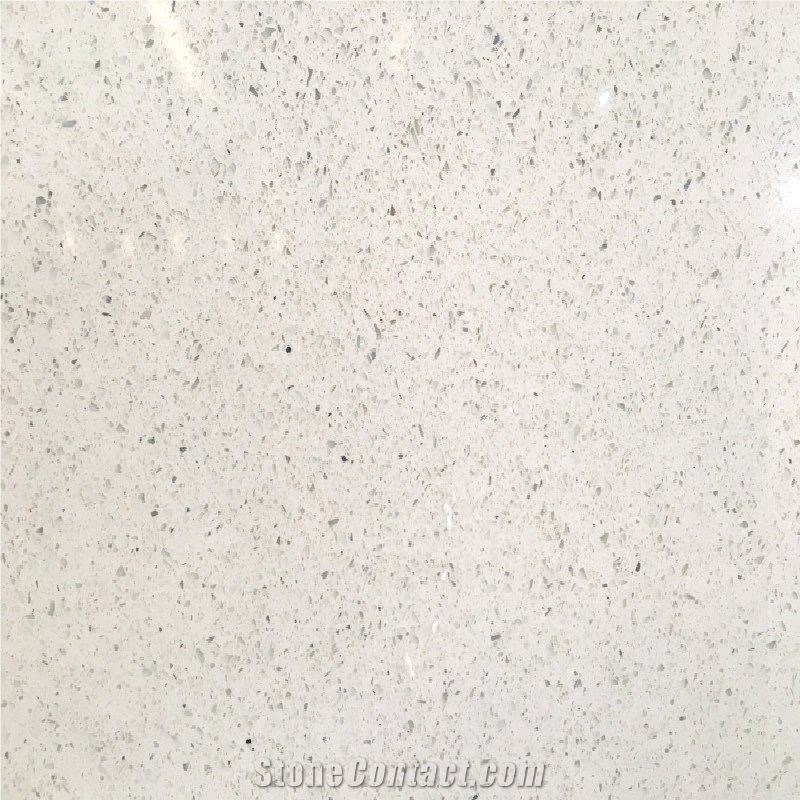 Pure White Particle Water Tank Board Artificial Quartz Slabs