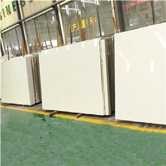 Pure White Particle Water Tank Board Artificial Quartz Slabs