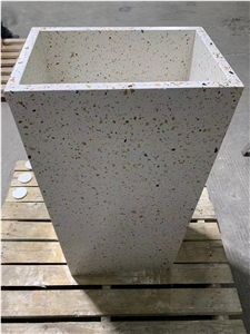 Small And Convenient Washbasin Terrazzo Stone Basin