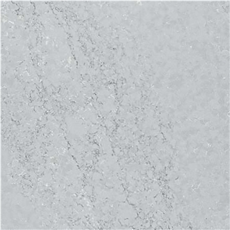 Striped Gray Polished Visual Engineering Board Quartz Slabs
